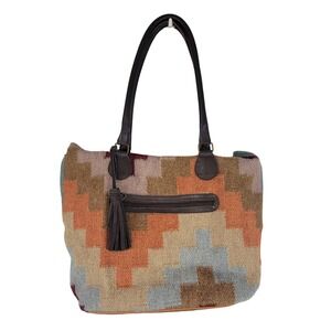 Chloe & Lex Wool Southwestern Tote Bag